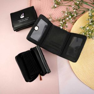 کیف پول پشت جاکارت کوچک مشکی کرومی