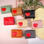 کیف پول پشت جاکارت کوچک قلبی