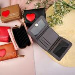 کیف پول پشت جاکارت کوچک قلبی