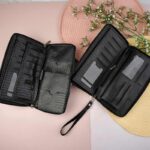 کیف دسته چکی مشکی لیزارد