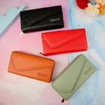 کیف پول پشت زیپ سرخونه دار بند دار زنانه