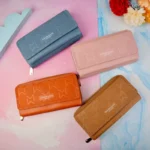 کیف پول پشت زیپ سرخونه دار M پرادا بنددار