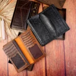 نیم ست کیف پول کتی جاکلیدی فلش سنگی چرم مردانه