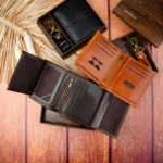 نیم ست کیف پول کتابی جاکلیدی چرم مردانه