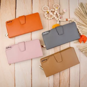 کیف پول پشت زیپ بزرگ زنانه بنددار بالری