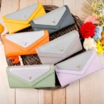 کیف پول زنانه دو لبه دو رنگ یراق v