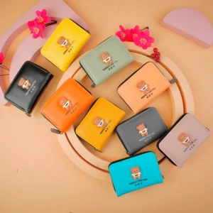 جاکارتی دور زیپ آکاردئونی رنگی خرس