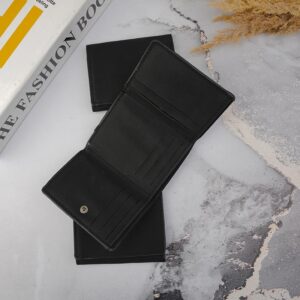 کیف پول سه لت چرمی مشکی