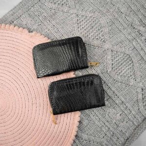 جاکارتی دورزیپ جاکلیدی دار لیزارد مشکی