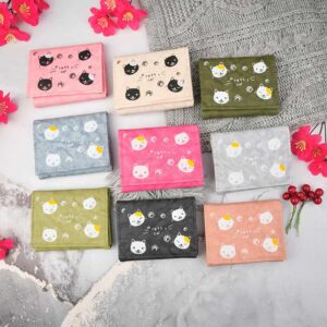 کیف پول دخترانه سه لت چاپی طرح گربه ها