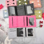 کیف پول دخترانه سه لت چاپی طرح گربه ها