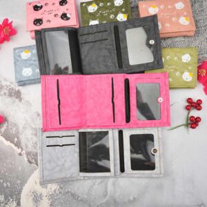 کیف پول دخترانه سه لت چاپی طرح گربه ها