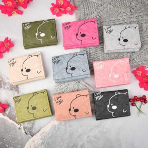 کیف پول دخترانه سه لت چاپی طرح سگ