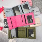 کیف پول دخترانه سه لت چاپی طرح گربه