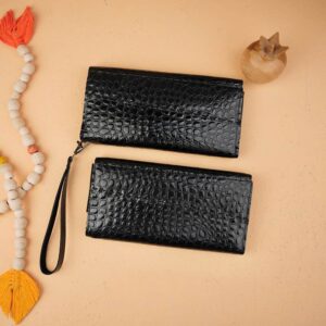 کیف پول سه لت ورنی سنگی