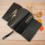 کیف پول لب کج زه دار کهکشانی مشکی