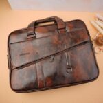 کیف اداری کریستالی نقاب کج رنگ قهوه ای