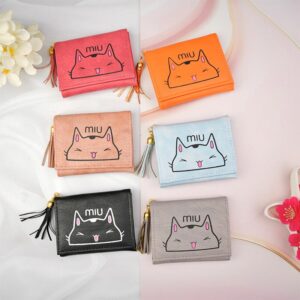 کیف پول سه لت چاپی گربه خندان