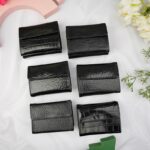 کیف پول سه لت پشت جاکارت مشکی