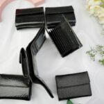 کیف پول سه لت پشت جاکارت مشکی