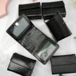 کیف پول سه لت پشت جاکارت مشکی