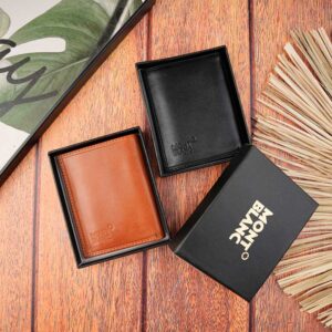 کیف پول کتابی ساده چرم