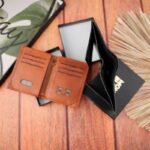 کیف پول کتابی ساده چرم